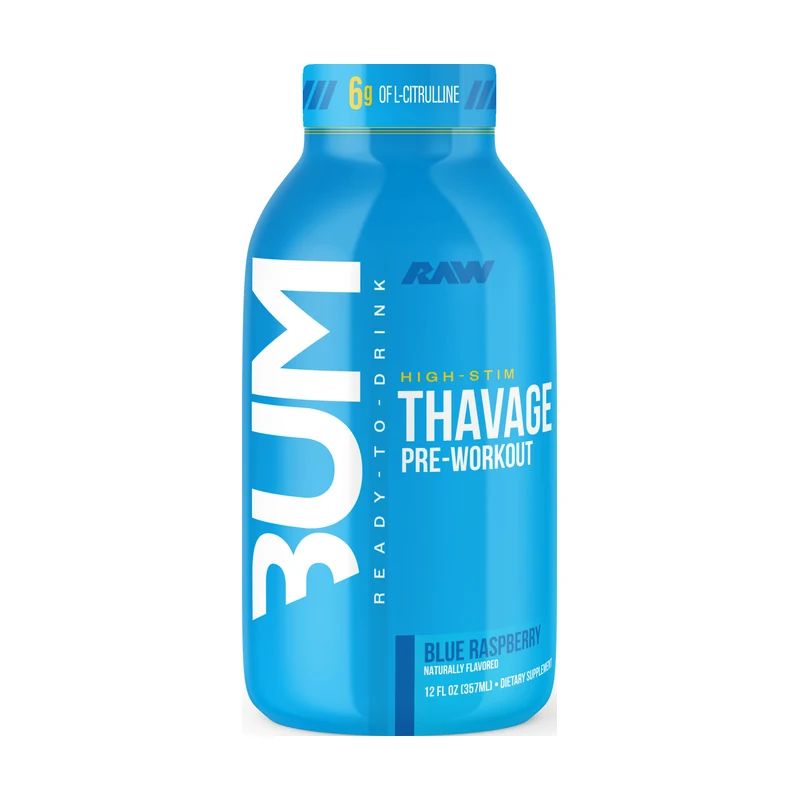 Botella de CBUM Thavage RTD Blue Raspberry