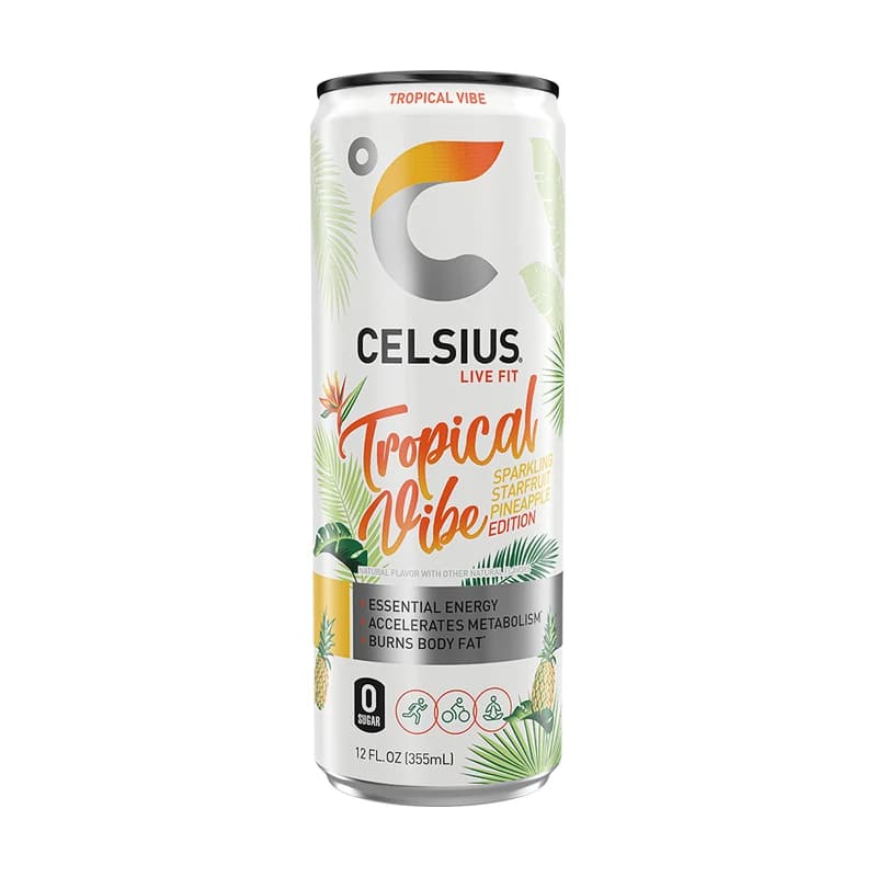 Lata de CELSIUS Sparkling Tropical Vibe